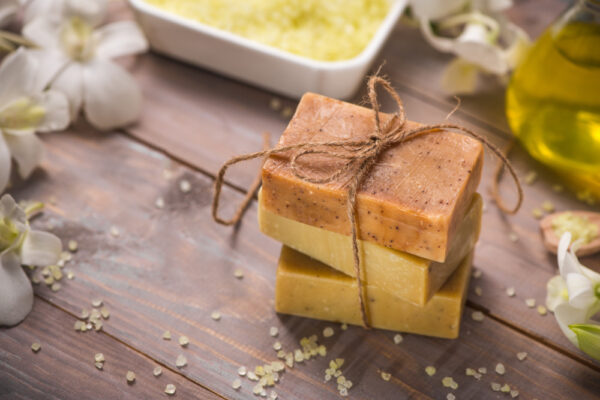 handmade-soap-aroma-oil-with-flower-branch-spa-products